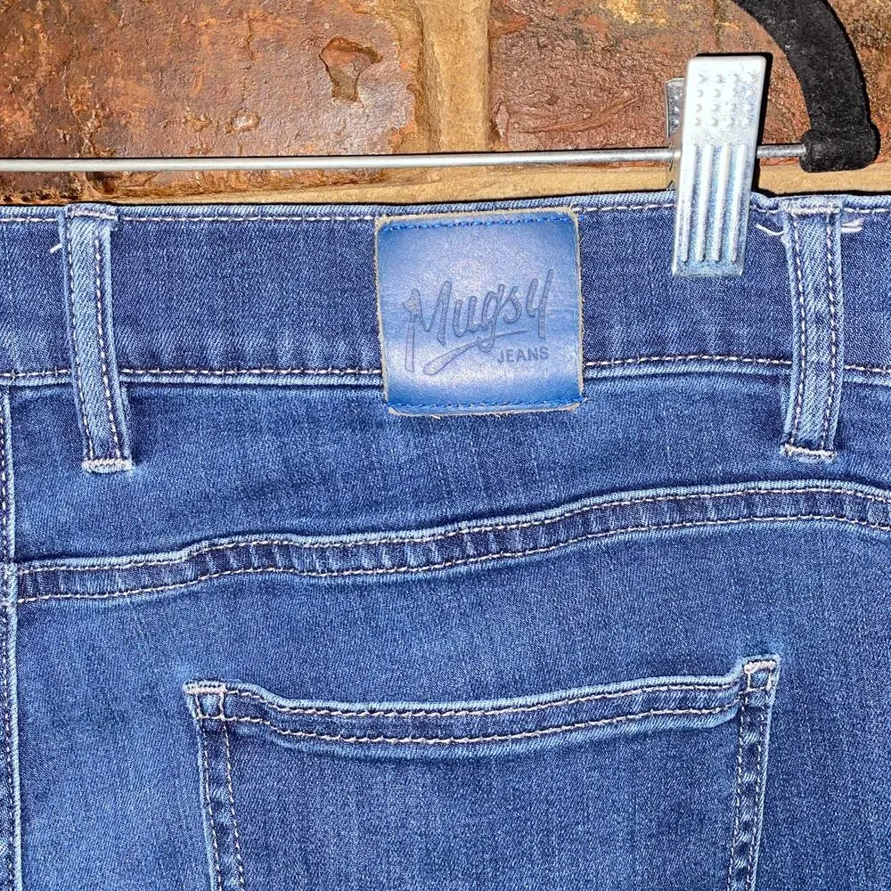 Mugsy Indigo Medium Wash Blue Denim Kinzies Classic Fit Jeans Men's Size 36x30